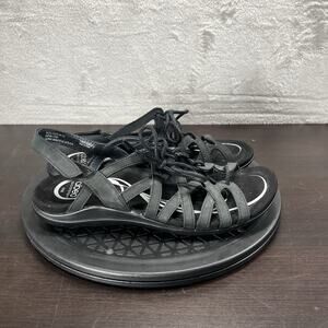 Abeo B.I.O.system Womens Size 8 Brigita Black Lace Up Casual Sandals